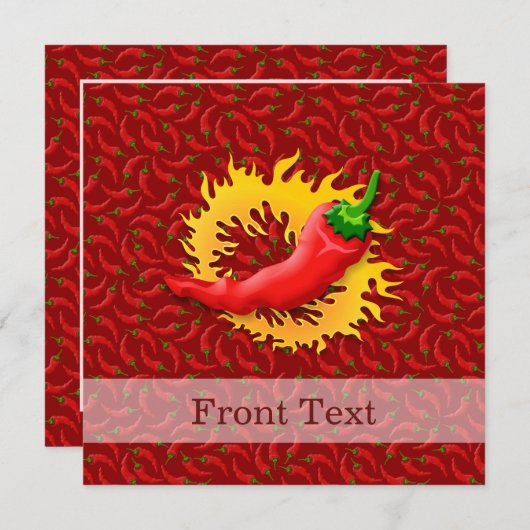 コショウで炎を上げる 招待状 (正面/裏面)