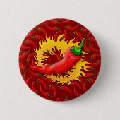 コショウで炎を上げる 缶バッジ (正面)