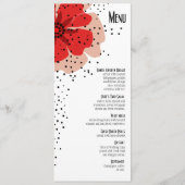 コショウのケシの夕食メニュー赤 メニュー (正面)