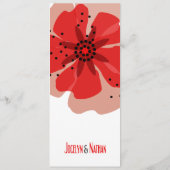 コショウのケシの夕食メニュー赤 メニュー (裏面)