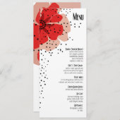 コショウのケシの夕食メニュー赤 メニュー (正面/裏面)