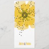 コショウのケシの夕食メニュー黄色 メニュー (裏面)