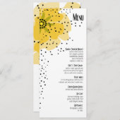 コショウのケシの夕食メニュー黄色 メニュー (正面/裏面)
