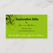 コショウの渦巻の名刺のテンプレート 名刺 (裏面)