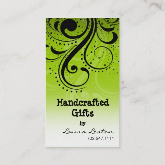 コショウの渦巻の名刺のテンプレート 名刺 (正面)