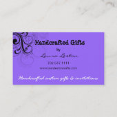 コショウの渦巻の名刺のテンプレート 名刺 (裏面)