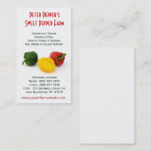 コショウの農場-赤く黄色及び緑のピーマン 名刺 (正面/裏面)