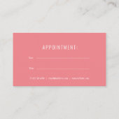 コシンプルーラル&ホワイトアポイントメントカード 名刺 (裏面)