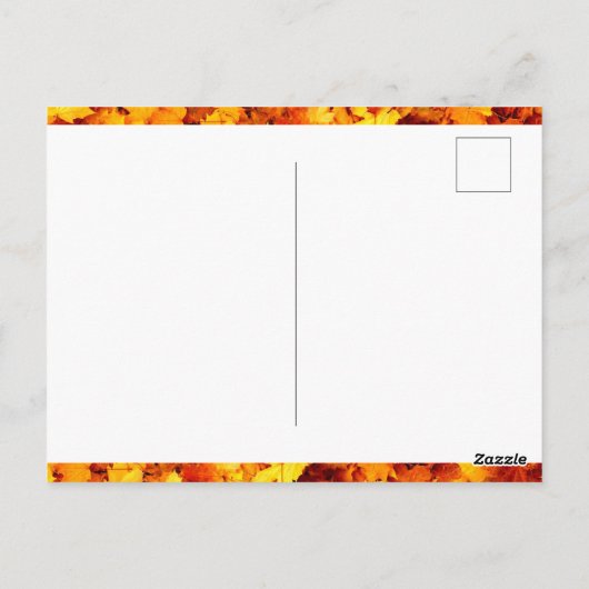 コジエレガントーオータムビベス引用文ハッピー秋ヤール ポストカード (裏面)