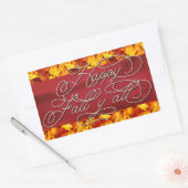 コジエレガントーオータムビベス引用文ハッピー秋ヤール 長方形シール (封筒)