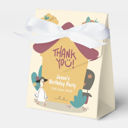 コジカラフルーハウス子供の誕生日サンキューユー フェイバーボックス (正面サイド)