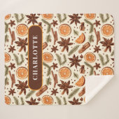 コジパーソナライズされたー冬毛布 シェルパブランケット (正面(横))