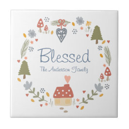 コジパーソナライズされたー賛美カントリーコテージハイゲ タイル