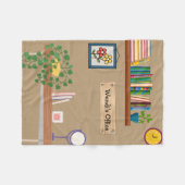 コジパーソナライズされたー・プラントブックオフィス フリースブランケット (正面(横))