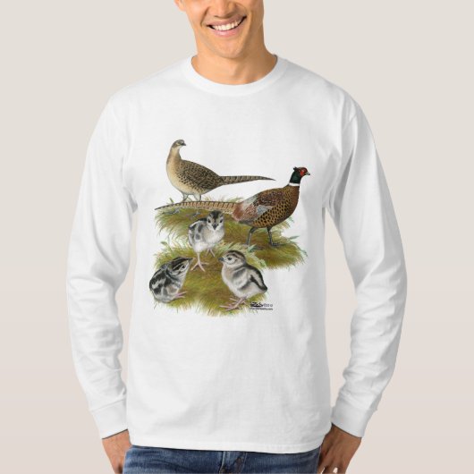 コジュケイの家族 Tシャツ (正面)