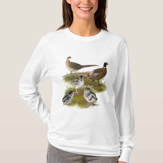 コジュケイの家族 Tシャツ (正面)