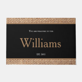 コジ素晴らしーデザインモダンモノグラム黒褐色 ドアマット