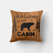 コジ素朴ーようこそ私たちのキャビンフェイクレザー クッション (裏面)