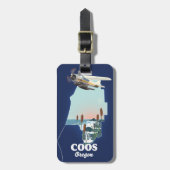 コスオレゴン旅行地図アクリルプリント ラゲッジタグ (正面縦)