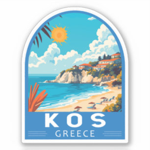 コスギリシャトラベルアートヴィンテージ シール
