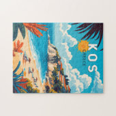 コスギリシャトラベルアートヴィンテージ ジグソーパズル (横)