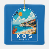 コスギリシャトラベルアートヴィンテージ セラミックオーナメント (裏面)