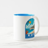 コスギリシャトラベルアートヴィンテージ ツートーンマグカップ (正面右)