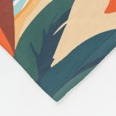 コスギリシャトラベルアートヴィンテージ フリースブランケット (角)