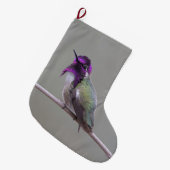 コスタのハチドリ ラージクリスマスストッキング (正面 (吊り時))