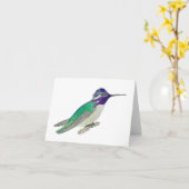 コスタのハミングバード カード (黄色い花)