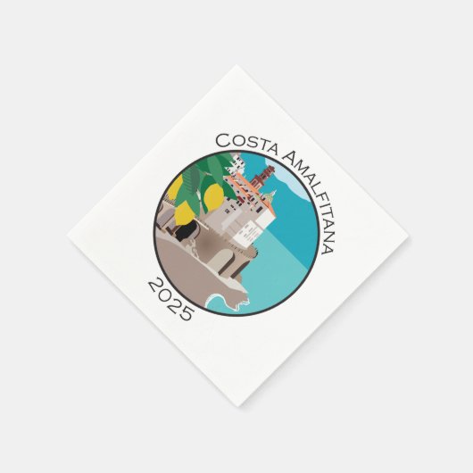 コスタアマルフィタナカクテルナプキンロゴB スタンダードカクテルナプキン (角)