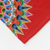 コスタカラフルリカ民俗学デザイン フリースブランケット (角)