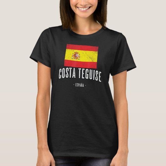 コスタテギーススペインEs国旗City Bandera Ropa Tシャツ (正面)