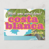 コスタデバレンシアヴィンテージ旅行ポスター ポストカード (正面)