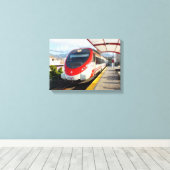 コスタデルソルのロス・ボリッシュ駅のレンフェ列車 キャンバスプリント (インサイチュ (ウッドフロア))