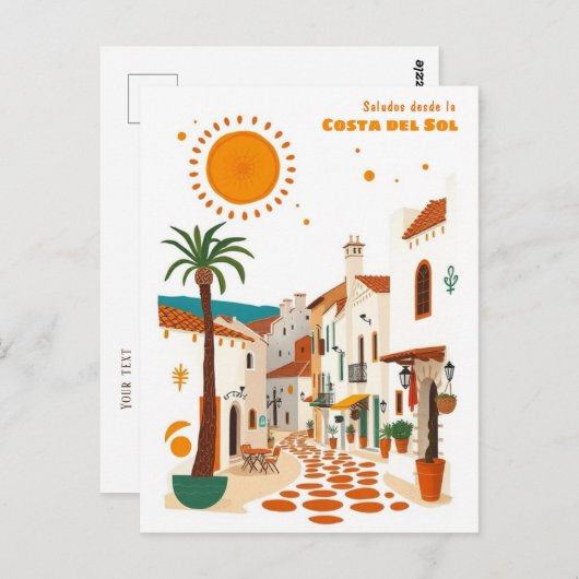 コスタデルソルスペインの休日地中海のはがき ポストカード (正面/裏面)