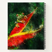 コスタパーソナライズされたリカツリーカエル抽象芸術 ノートブック (裏面)