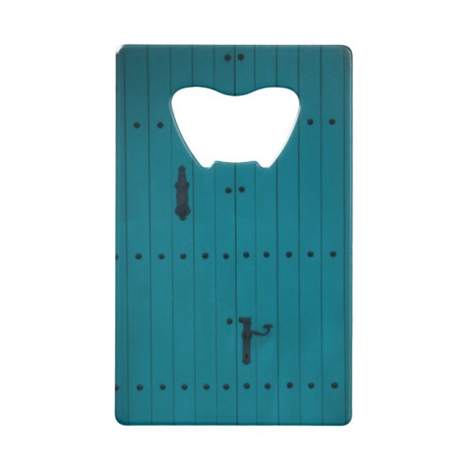 コスタブラバスペインのブルーコースタルドア クレジットカード栓抜き (正面)