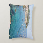 コスタブラバスペインシーニックブルー海トラベル写真 アクセントクッション (裏面(縦))