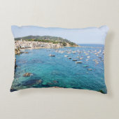 コスタブラバスペインシーニックブルー海トラベル写真 アクセントクッション (裏面)