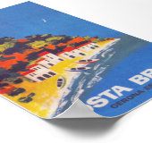 コスタブラバスペインレトロヴィンテージ旅行ポスター ポスター (角)