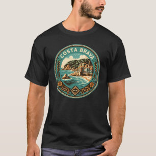 コスタブラバスペイン旅行アートバッジ Tシャツ