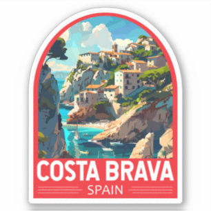 コスタブラバスペイン旅行アートヴィンテージ シール