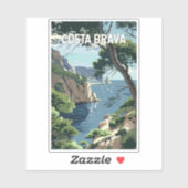 コスタブラバスペイン旅行アートヴィンテージ シール (シート)