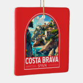 コスタブラバスペイン旅行アートヴィンテージ セラミックオーナメント (右)