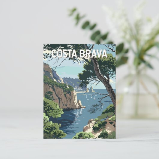コスタブラバスペイン旅行アートヴィンテージ ポストカード (スタンド正面)