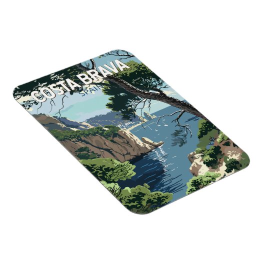 コスタブラバスペイン旅行アートヴィンテージ マグネット (右側)