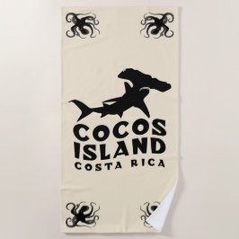 コスタリカでハンマーヘッドとダイビング ビーチタオル