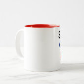 コスタリカにいる誰かが私を愛している ツートーンマグカップ (正面左)