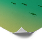 コスタリカのアレナル湖の地図 ポスター (角)